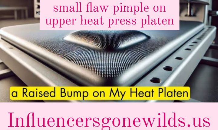 small flaw pimple on upper heat press platen