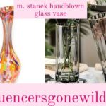 m. stanek handblown glass vase